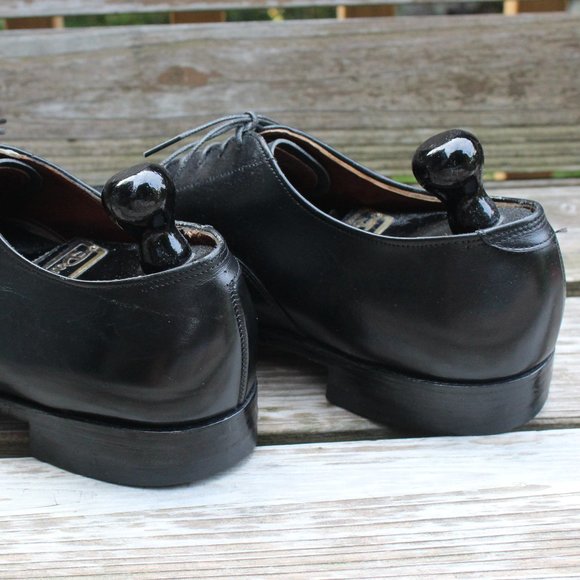 Vtg Dack’s Black Calfskin Cap Toe Oxford, Men's Size 8 E, EUC, Made in Canada - Picture 5 of 12